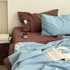 Colcha de Verano de Algodón Lavado Teñido en Hilo, Colcha para Aire Acondicionado, Colcha de Verano Doble, Colcha Individual Delgada para Dormitorio de Estudiante, Lavable a Máquina
