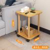 Mesa auxiliar de doble capa, sofá móvil, mesa sencilla y moderna para apartamento pequeño, sala de estar, habitación de alquiler, mesa cuadrada pequeña, mesa de centro para dormitorio