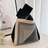 Malha saco de telefone móvel feminino dopamina cor macia tecido saco vestir estilo coreano ins contraste cor amor bolsa atacado