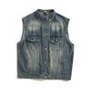 Comercio Exterior Transfronterizo 2026 Estilo Hong Kong Moda Unisex Chaleco de Mezclilla Amazon Aliexpress Chaleco para Hombre