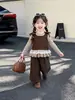Conjunto de Ropa de Otoño para Niñas 2025 Nuevo Moda y Elegante Estilo Coreano para Niños, Conjunto de Tres Piezas de Moda de Otoño para Niñas Pequeñas