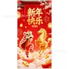 Comércio Exterior Amazon Transfronteiriço Ano Novo Chinês 2026 Ano do Cavalo Adesivos de Porta Cortina de Porta de Ano Novo Lunar Bandeiras de Decoração de Festa