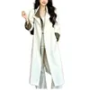 Trench coat de cor contrastante para mulheres, novo estilo outono/inverno 2026, popular este ano, estilo britânico, super estiloso, casaco longo para pessoas altas