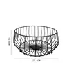 Cesta de frutas de hierro de lujo ligero transfronteriza, bandeja de frutas de metal hueca creativa para sala de estar de casa, mesa de centro, cesta de almacenamiento de bocadillos