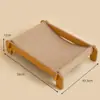Cama de Campaña para Gato Hada del Maullido Nido de Gato Esterilla Refrigerante de Cuatro Estaciones Esterilla de Cáñamo Sofá para Gato Hamaca Elevada Rascador Desmontable Cama para Gato