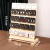 En Stock Exhibidor de Joyería de Madera Maciza de Gran Capacidad Soporte para Tarjetas de Aretes Soporte de Exhibición para Joyería