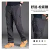Pantalones Cargo de Bolsillos Múltiples para Hombre de Primavera y Otoño, Sueltos para Exteriores, Pierna Recta, Talla Grande, Casual Largos, Duraderos y Modernos