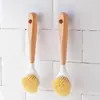 Ferramenta de Limpeza de Panelas de Cozinha Doméstica, Escova de Limpeza Multifuncional com Cabo Longo, Esfregão para Panelas e Louças, Remove Limo e Gordura Sem Danificar as Panelas