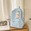 Mochila Simples Fofa e Estilosa para Alunas do Ensino Fundamental, Leve Casual para Viagem e Escola, Estilo Ins Japonês