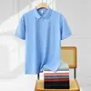 Playeras tipo polo de manga corta de algodón seda helada hechas a medida, uniformes de trabajo, playeras promocionales, bordadas con logotipos y playeras culturales de verano con diseño personalizado