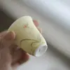 Taza de Té de Porcelana Amarilla Ganso Mingzhishan Zhi, Taza de Té con Pintura a Mano de Orquídea, Taza de Aroma de Arcilla de Jade, Taza de Té para el Hogar