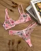 Ropa Interior Sexy Francesa para Mujer Verano Ultra Delgada Encaje Floral Puro Deseo Conjunto de Lencería para Busto Grande para Verse Más Pequeño Conjunto de Sujetador Anticaída