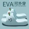 Nuevas Sandalias y Pantuflas de Verano con Suela Gruesa de Dibujos Animados Material Ligero de Eva Color Sólido Lindas Transpirables Antideslizantes para Pareja