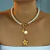 Colar com Pingente de Cruz de Diamante Nova Moda Criativa Transfronteiriço Corrente de Franja de Alta Qualidade para Mulheres Corrente de Clavícula Empilhada Atacado
