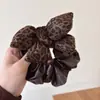 Prendedor de Cabelo Coreano de Dupla Camada com Estampa de Leopardo 2025 Novo Laço Retro de Alta Qualidade Acessórios de Cabelo com Bolas para Mulheres