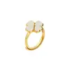 Pingente de trevo de jade Hetian colar com incrustação de ouro em prata esterlina design de nicho de luxo leve senso de design avançado nova moda feminina