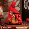 2026 Año del Caballo Nuevo Estilo Chino Festivo Rojo Bolso de Mano Tejido de Moda Versátil Bolsa de Regalo