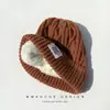 Gorro de lana de invierno para mujer, forrado de polar, engrosado, gorro de punto cálido, circunferencia de cabeza grande, gorro con protección para las orejas, gorro a prueba de frío para hombre para el Noreste