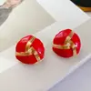 Brincos de pino esmaltados com gotas douradas estilo Hong Kong vintage, prata 925, brincos de temperamento simples medievais, novos