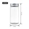 Tarro Cuadrado para Condimentos de Cocina Salero para Barbacoa 120ml Botella para Condimentos Tarro de Almacenamiento Botella de Recarga para Chile en Polvo Pimienta