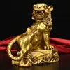 Ornamentos de Tigre da Montanha de Latão Tigre do Zodíaco Decorações para Casa Sala de Estar Escritório Recepção