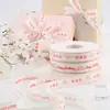 Cinta de Hilo Inglés Mansester Cinta con Letras Cinta Floral de Flores Cinta para Empaquetar Regalos Decoración de Pasteles de Cumpleaños Cinta