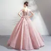 Vestido de Noche de Gasa Multicolor con Flores Rosas, Vestido de Novia, Nuevo Modelo 2026, Vestido para Brindis de Boda, Actuación en Escenario, Vestido de Novia para Examen de Arte