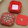 Caja de Joyería con Tapa Octagonal de Brocado Caja de Almacenamiento para Pulseras Joyas Cuentas Caja de Embalaje de Jade Esmeralda