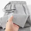 Pantalones Cortos Casuales de Algodón Pesado de 300g para Verano, Pantalones de Chándal Transpirables y Amigables con la Piel para Hombres y Mujeres, Pantalones de Cinco Puntos Rectos Simples y Versátiles