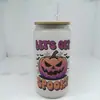 Copo Mason Jar de Vidro 16oz para Cerveja Cola Água com Logotipo Personalizado de Natal em Estoque Transfronteiriço Sublimação