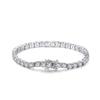 Mecanismo de Cierre Cadena Pulsera de Plata S925 Fila Única Circonita Diamante Artificial Pulsera Venta Directa de Fábrica
