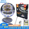 Tira de Luces LED 1.6m Luces USB Doble Temperatura de Color Control Remoto Rf15 Llave Atenuación de 3 Colores Controlador DC Luz para Camping Bajo Voltaje 5V