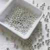 Plata Dorada Plata Chapada Blanco K Acrílico Cuentas Redondas Cuentas Sueltas DIY Hecho a Mano Cuentas Espaciadoras Material Pulsera Collar Joyería Accesorios