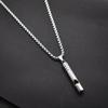 Collar de silbato de acero de titanio estilo hip hop europeo y americano cadena para suéter joyería de acero inoxidable marca de moda femenina armónica para hombre nuevo colgante
