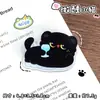 Clip Acrílico PP de Gato Negro Pequeño de Doble Cara, Clip de Caricatura Lindo para Agenda, Clip Multifunción para Foto, Recibo, Nota, Mensaje