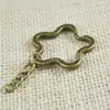 Anillo para Llavero Especial de Bronce con Anillo de Cadena Flor de Ciruelo/Estrella/Corazón de Melocotón/Manzana Corazón de Melocotón