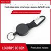 Atacado do Fabricante 2,8cm Porta-Crachá Metálico Retrátil de Liga de Zinco com Cordão, Chaveiro Retrátil Recém-Desenvolvido