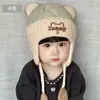 Gorro de Invierno para Bebé Unisex con Protección para Orejas Estilo Otoño/Invierno Engrosado Cortavientos Felpa Gorro Lei Feng Acolchado Cálido de Moda