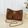 Bolso de Cadena Acolchado Estilo Chanel para Mujer 2026 Nuevo Nicho Vintage Bolso de Hombro Estilo Relajado Bolso Tote