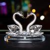 Enfeites de Carro Casal Cisne de Cristal Personalidade de Alto Padrão Console Central do Carro Perfumaria Assento Carro Enfeites de Interior de Carro Deusa
