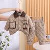 Chaqueta Acolchada de Algodón para Niños Otoño e Invierno 2025 Nueva Chaqueta de Invierno Acolchada de Manga Larga para Niños con Dibujos Forro de Felpa Engrosada Traje Moderno
