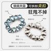 2025 Nova Cor Cristal de Tesouro Vidro Gota d'Água Fivela Quadrada Sapato de Temperamento Fivela do Cabedal Removível Acessórios Decorativos para Sapatos