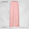 Pantalones casuales de color liso para hombre, colección de otoño, sencillos y versátiles, estilo streetwear moderno, cintura elástica, corte holgado, pierna recta, pantalones largos