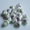 Decalque em Forma de Coração Cerâmica Colorida Furo Médio Contas de Cerâmica Estilo Chinês Artesanal Acessórios DIY Acessórios para Pulseira Colar Material