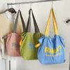 Estilo Perezoso Estilo Coreano Gran Capacidad Bolso de Hombro para Viajes Diarios Bolso de Mano de Letras de Moda para Estudiantes Bolso Tote de Comercio Exterior para Mujeres