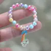 Pulsera de Dibujos Animados Nueva Pulsera Infantil Unicornio Niña Pequeña Accesorios de Dibujos Animados Joyería con Cuentas Niñas Viaje Versátil