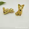 Figurillas de Perro de Metal Electroplateado 3D Personalizadas de los Doce Signos del Zodíaco, Decoraciones para Sala de Estar