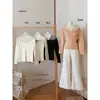 AS OFICIAL Outono/Inverno Estilo Francês Gentil Elegante Renda Jacquard com Acabamento Gola V Manga Longa Malha Top Feminino 18025