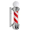 Caja de luz para salón de belleza de fábrica Luz de bombilla cromada Salón de peluquería Barbería Luz de giro pared impermeable Poste de barbero