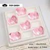Corazón Acrílico Cuentas Translúcidas Accesorios para Joyería DIY Accesorios para Ropa de Resina Agujero Recto Material para Cuentas Hecho a Mano Tejido